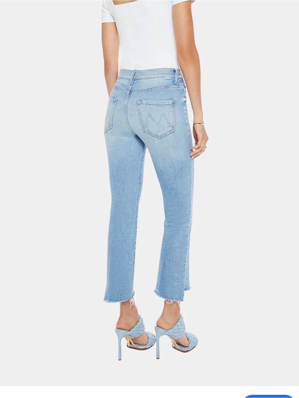 Mother insider step crop fray in crafty side